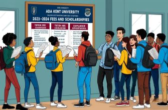Ada Kent Üniversitesi eğitim ücretleri ve burs olanakları hakkında bilgilendirici tablo, öğrencilere finansal planlama konusu