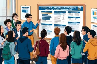 Azerbaycan Diller Üniversitesinin eğitim ücretleri ve burs olanakları hakkında bilgi sağlayan informatif görsel.