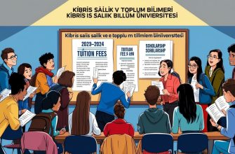 Kıbrıs Sağlık ve Toplum Bilimleri Üniversitesi öğrenim ücretleri ile burs olanaklarını gösteren bilgilendirici tablo.