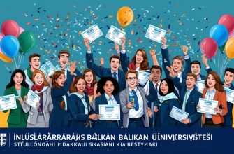 Uluslararası Balkan Üniversitesinin çeşitli burs seçenekleri ve eğitim ücretlerini içeren bilgilendirici görsel.
